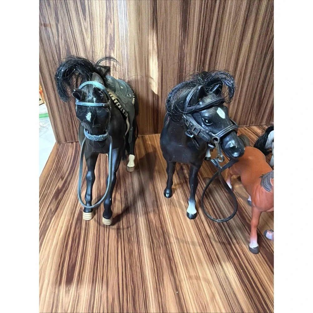Vintage Model Horse Lot Breyer Kid Kore Marchon Horses Ponies & Tack 6 Pc‎